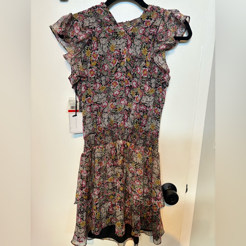 1 STATE Ruffle Sleeve Mini Dress